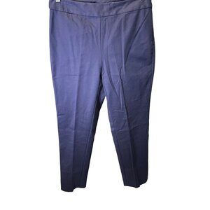 Peck and Peck Blue Flat Front Side Zip Ankle Length Dress Pants Sz 10